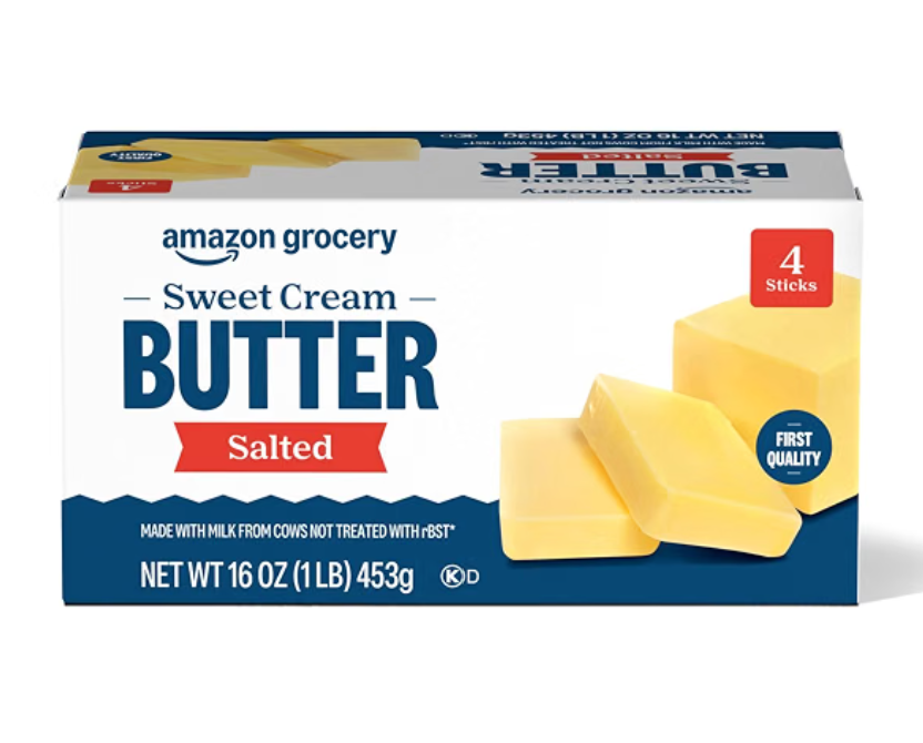 Amazon Grocery Salted Butter Sticks — kosher dairy baking and cooking staple