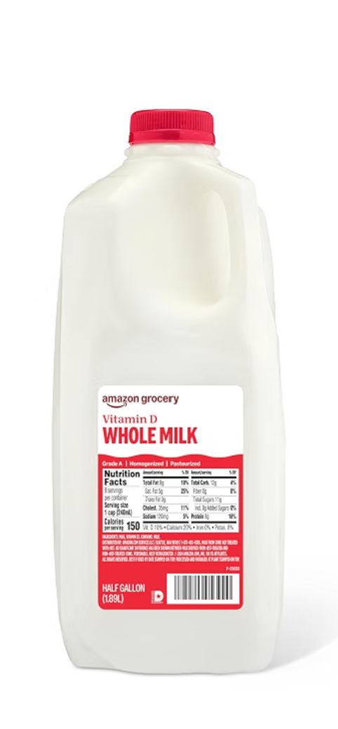 Amazon Grocery Whole Milk — kosher dairy milk on Amazon