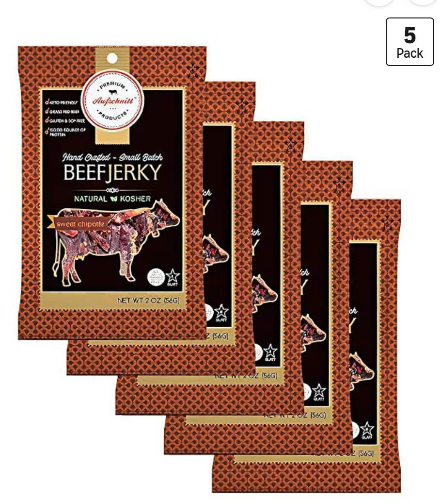 Aufschnitt Beef Jerky Chipotle — kosher beef jerky snack
