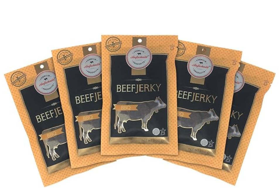 Aufschnitt Grass-Fed Beef Jerky BBQ — kosher beef jerky snack