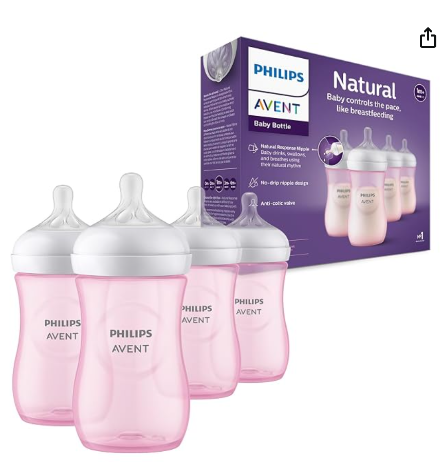 Philips Avent Baby Bottles Pink