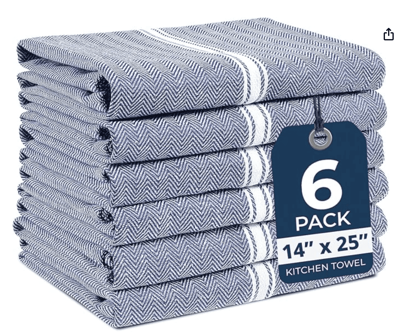 Blue Dish Towel for Dairy — kosher kitchen color-coded linen