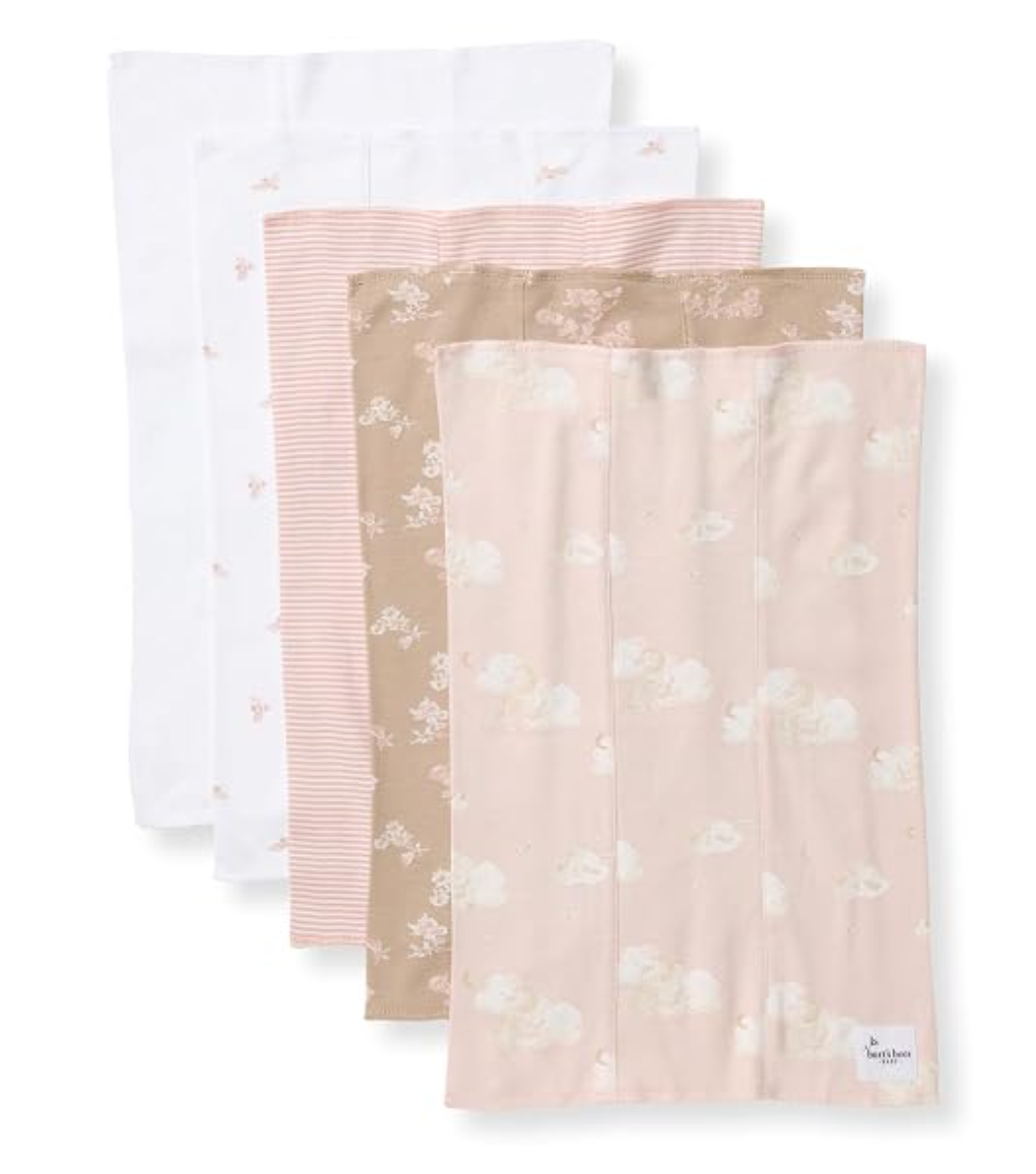 Burt's Bees Baby Burp Cloths Pink