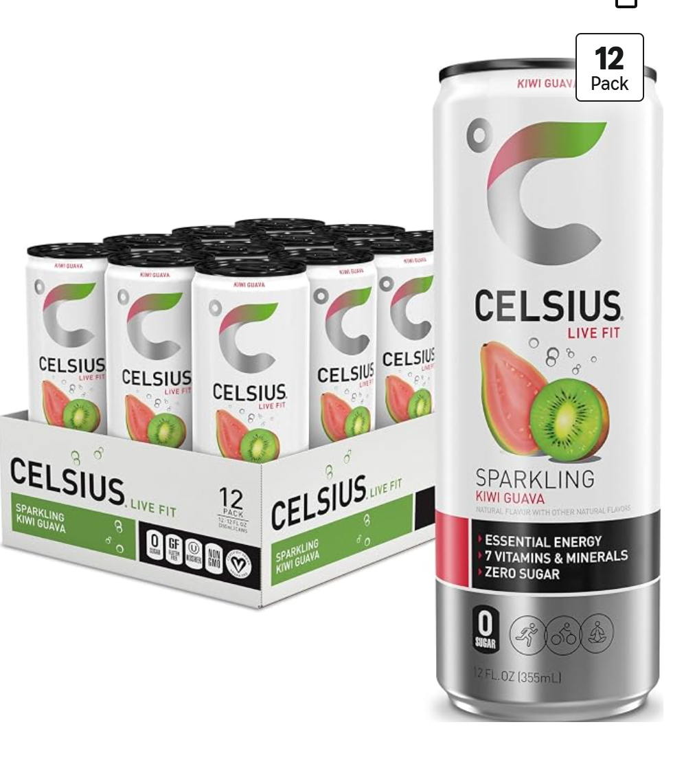 Celsius Sparkling Kiwi Guava Energy Drink — kosher energy drink on Amazon