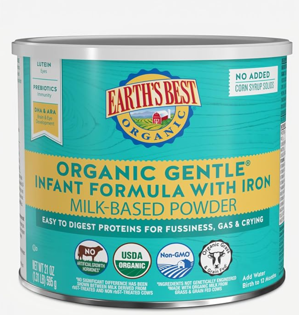 Earth's Best Organic Gentle Baby Formula — kosher baby formula on Amazon