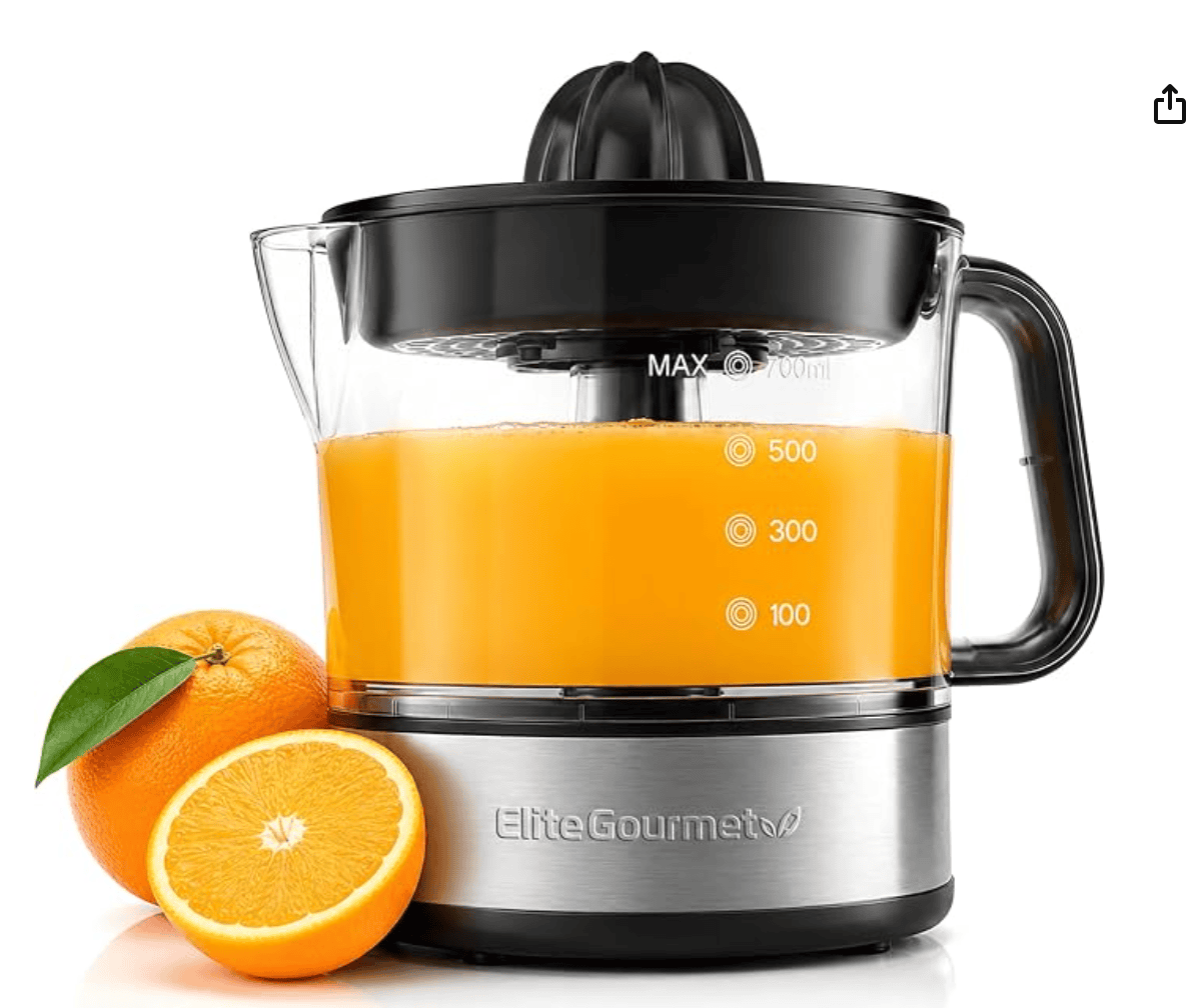 Elite Gourmet Electric Citrus Juicer — make fresh orange juice at home