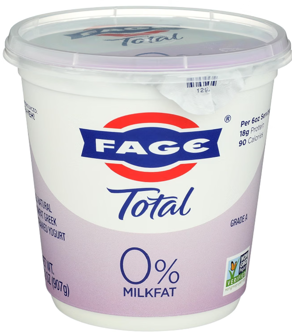 FAGE Total 0% Nonfat Plain Greek Yogurt — kosher certified dairy