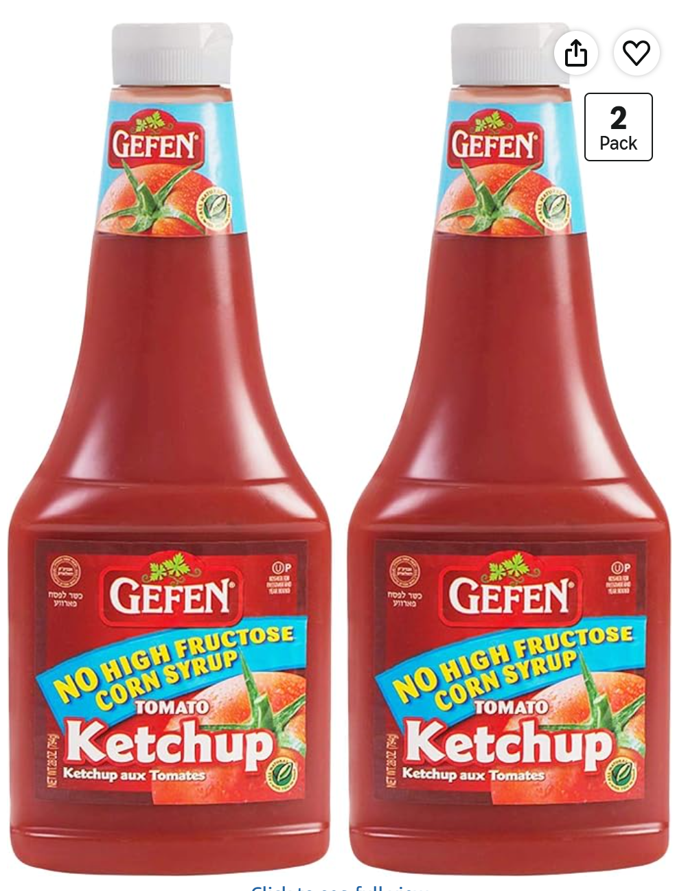 Gefen Fat-Free Tomato Ketchup — kosher for Passover