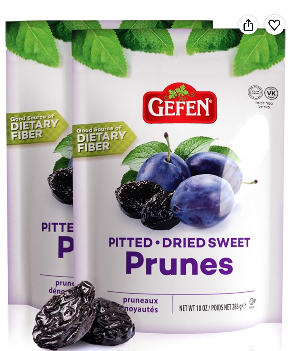 Gefen Pitted Dried Sweet Prunes — kosher for Passover