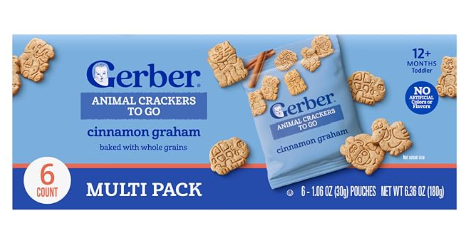 Gerber Animal Crackers for Baby — kosher baby snack on Amazon