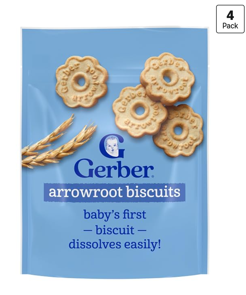 Gerber Arrowroot Crackers for Baby — kosher baby snack on Amazon