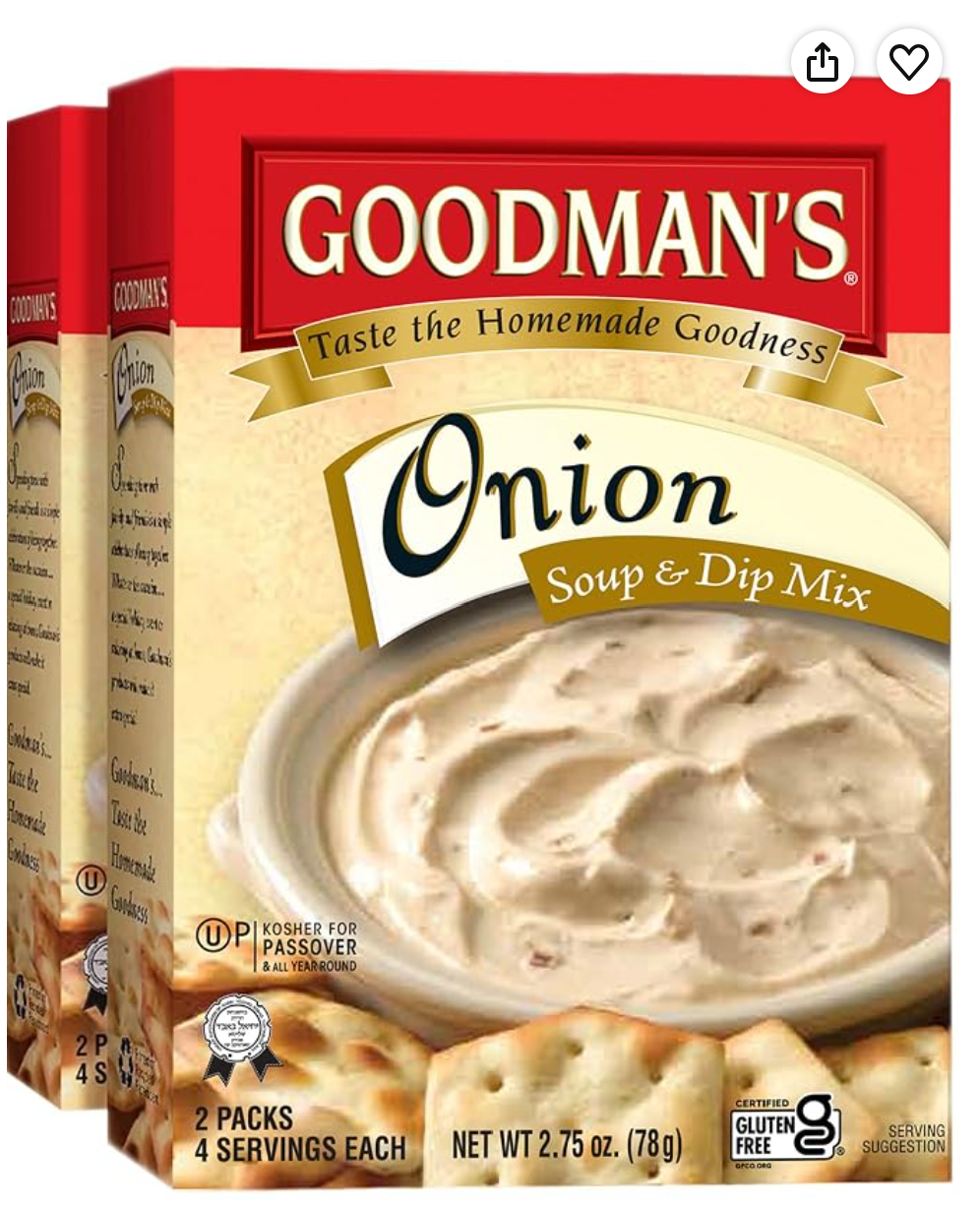Goodman's Onion Soup & Dip Mix — kosher for Passover onion soup mix