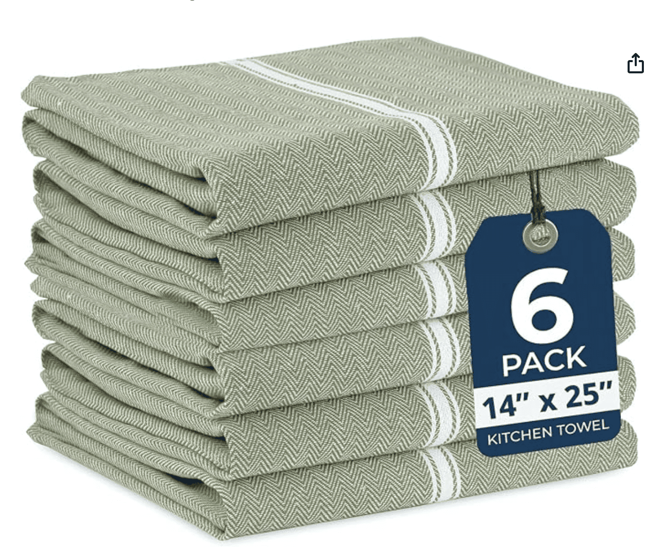 Green Dish Towel for Pareve — kosher kitchen color-coded linen