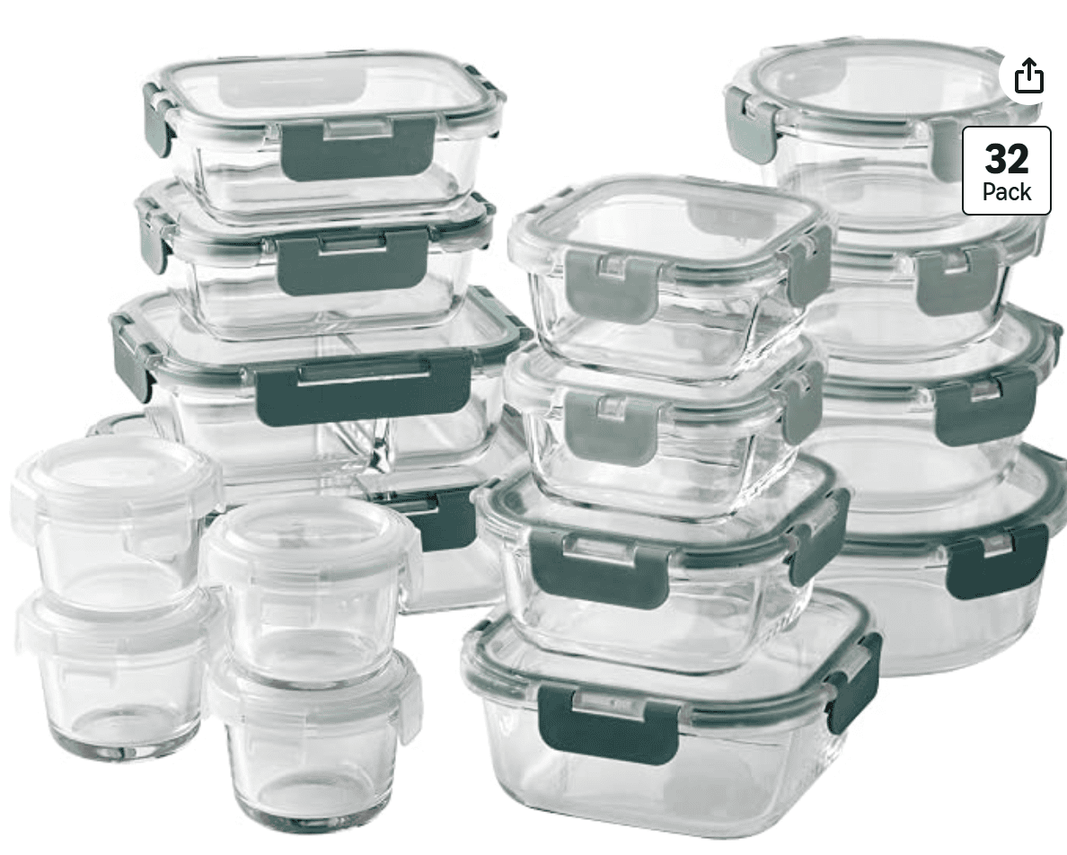 Green Glass Storage Containers — kosher-kitchen-ready for pareve