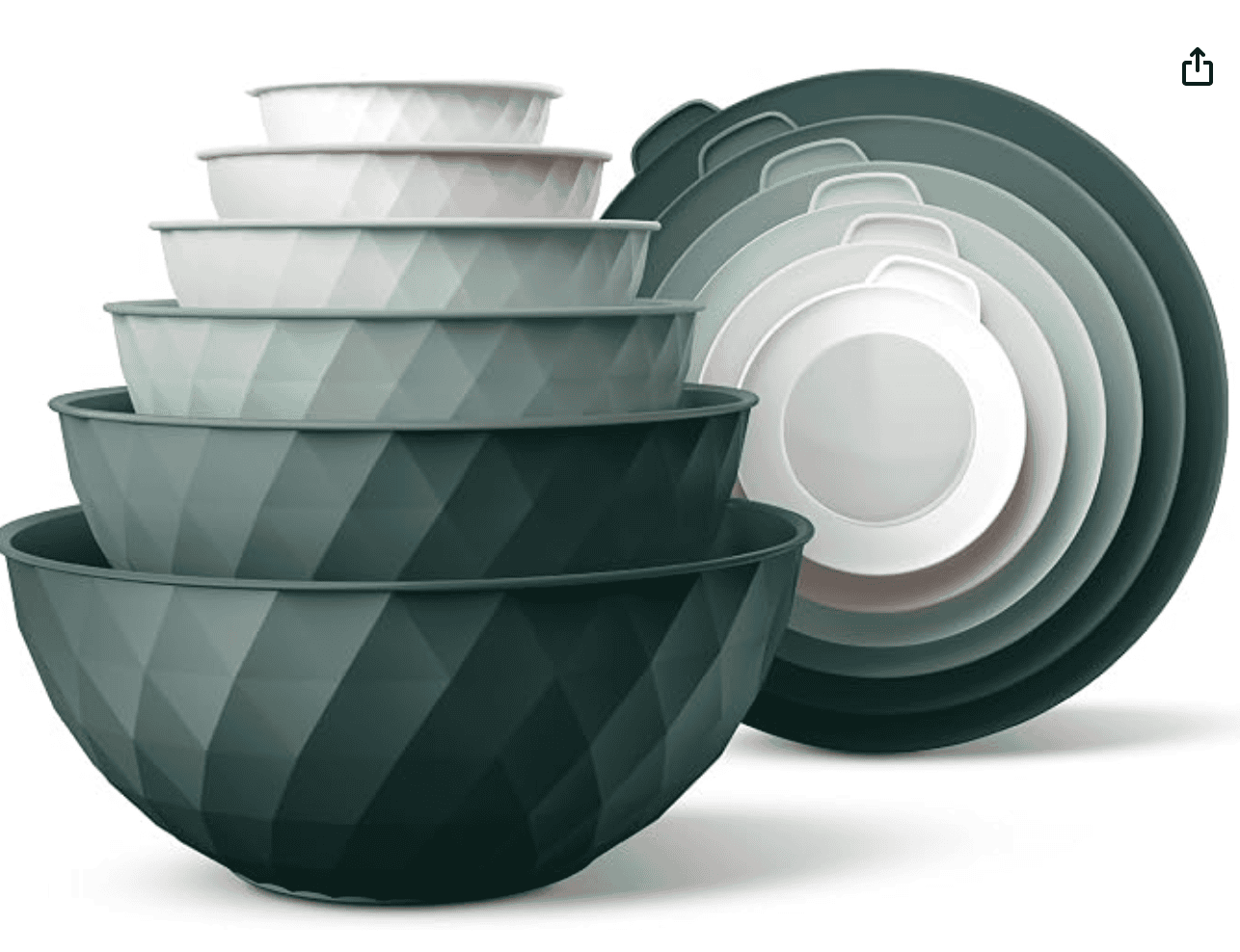 Pareve Green Nesting Bowls — kosher kitchen color-coded set