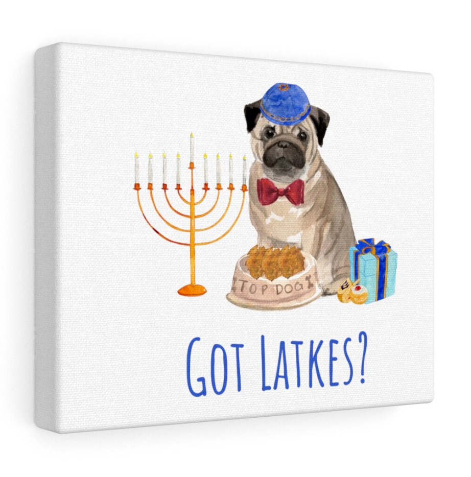 Personalized Hanukkah Dog Print on Etsy