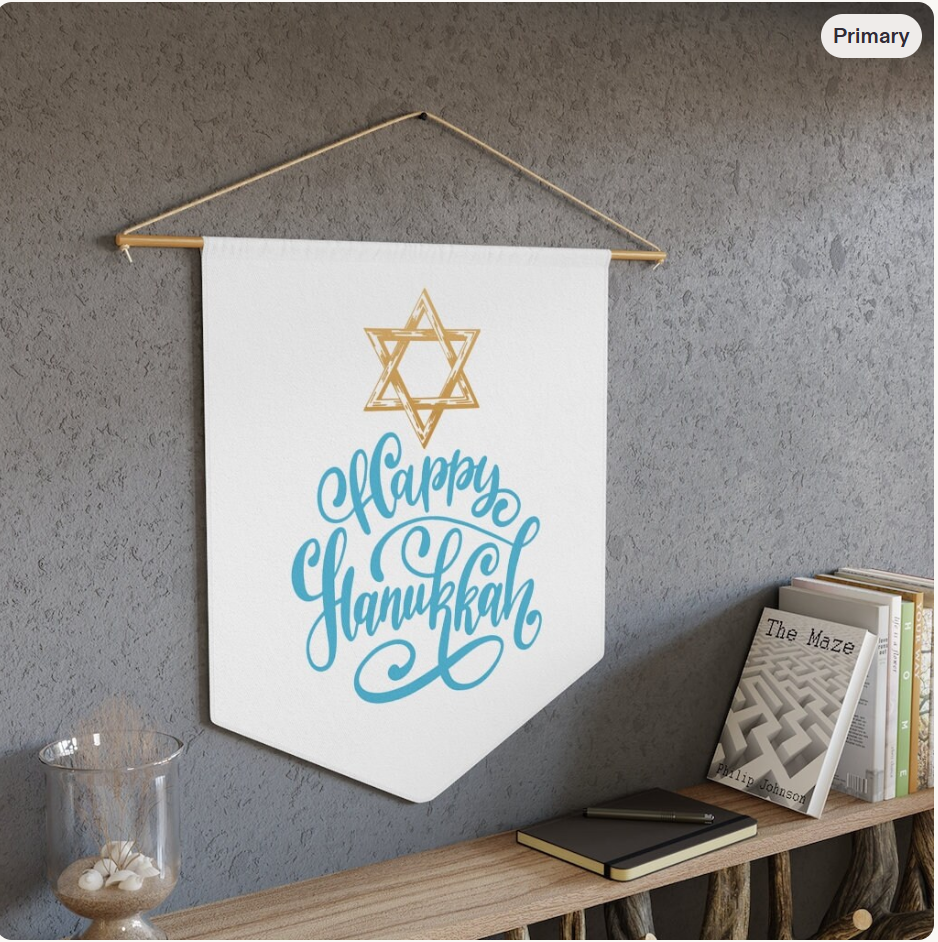 Happy Hanukkah Wall Hanging on Etsy