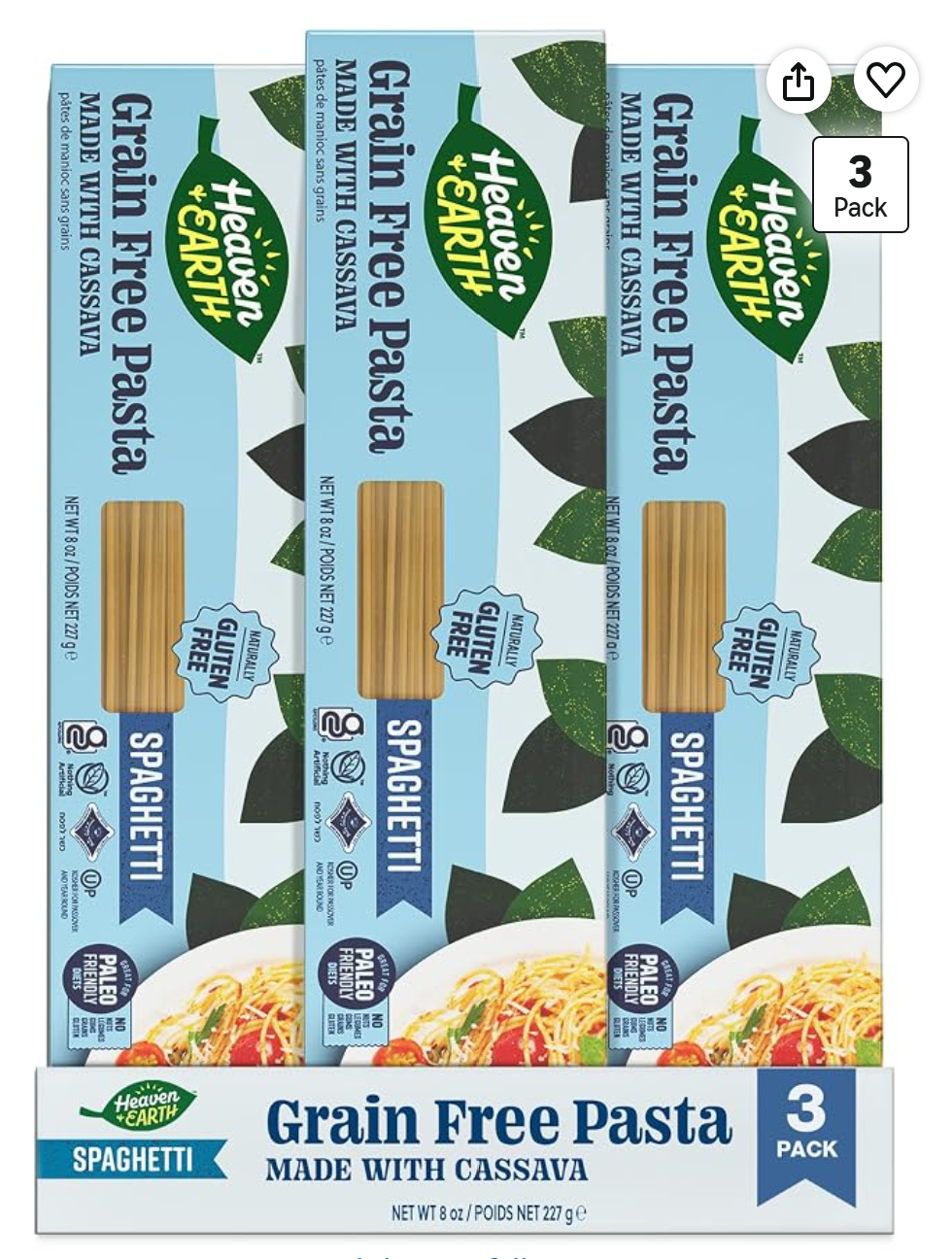Heaven and Earth Grain-Free Pasta — kosher grain-free noodles on Amazon