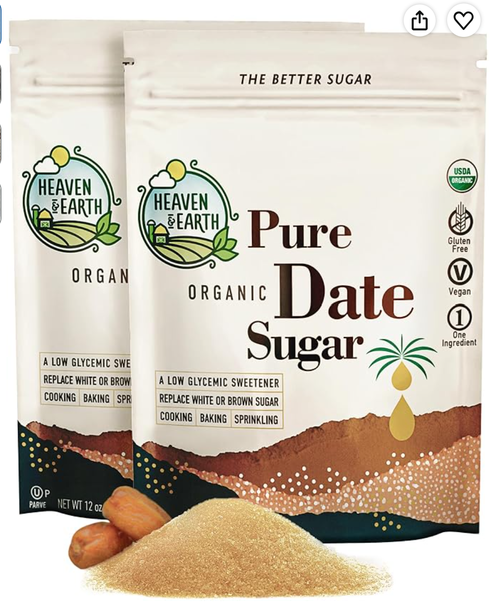 Heaven & Earth Pure Organic Date Sugar — kosher for Passover date sugar