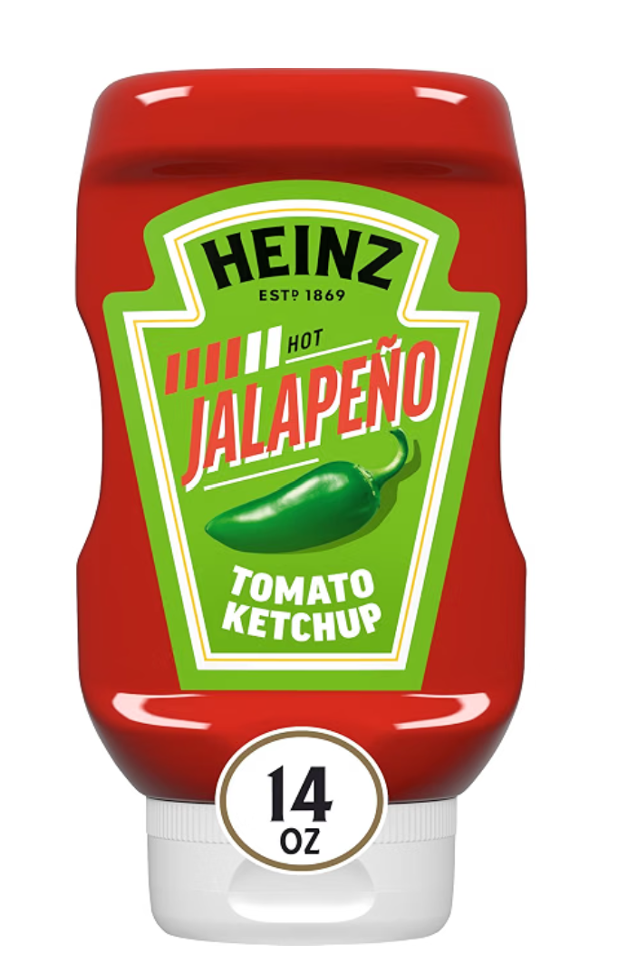 Heinz Tomato Ketchup Blended with Jalapeno — kosher ketchup with a spicy kick