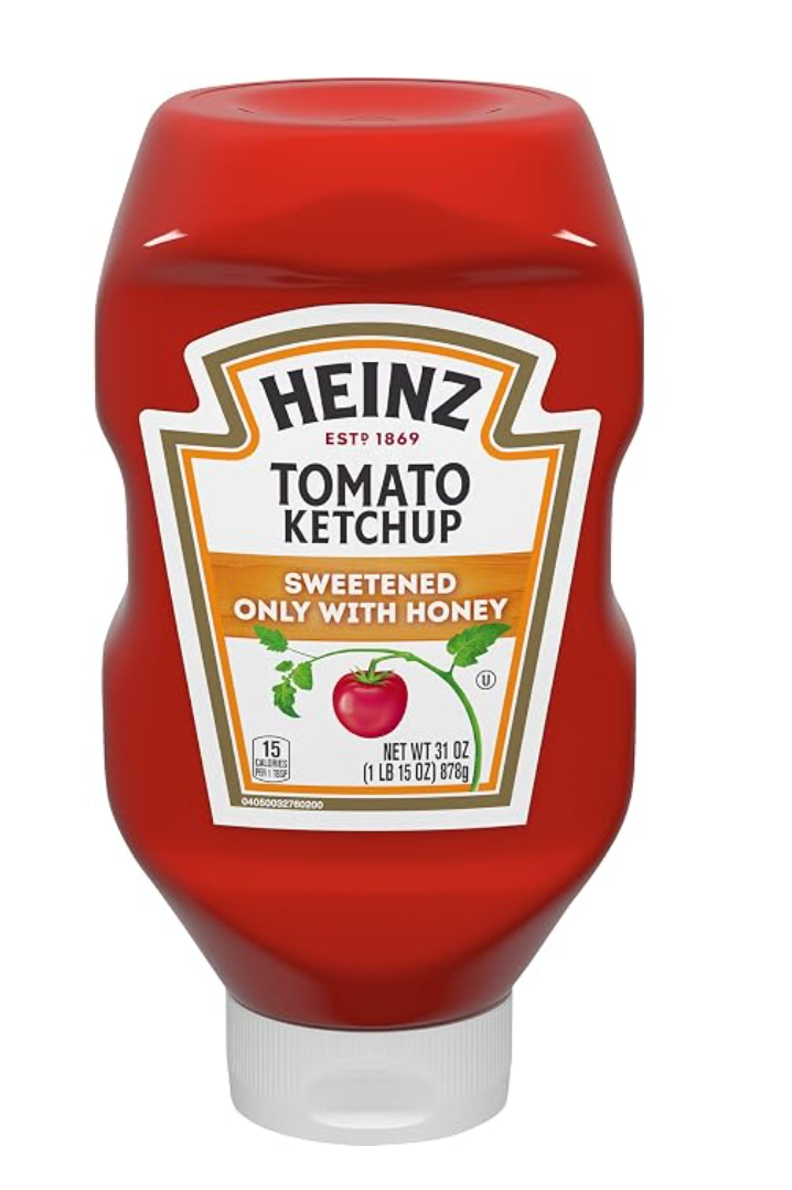 Heinz Tomato Ketchup Sweetened with Honey — kosher reduced sugar ketchup
