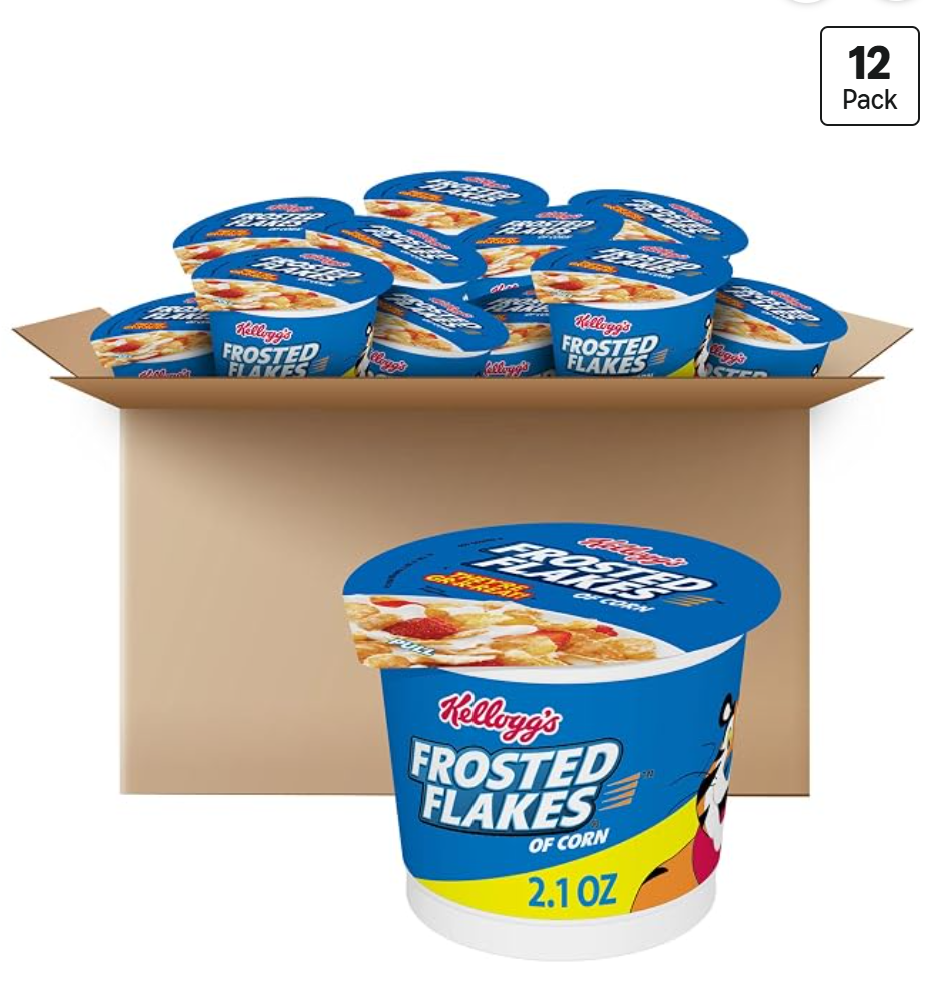 Kellogg's Frosted Flakes small tub kosher cereal