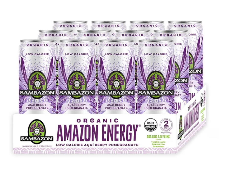Sambazon Low Calorie Amazon Energy Drink, Acai Berry and Pomegranate — kosher low-calorie energy drink