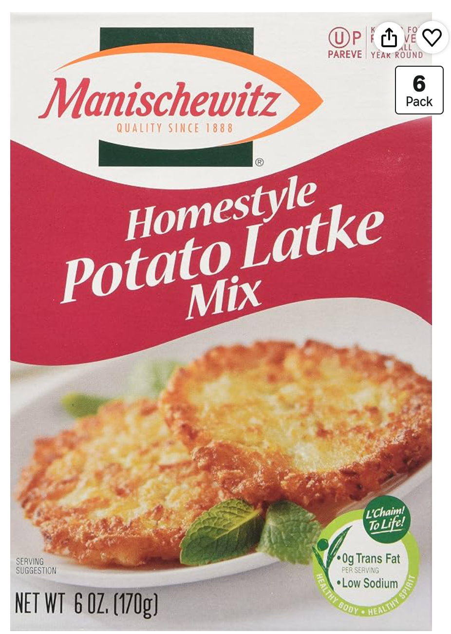 Manischewitz Homestyle Potato Latke Mix — kosher latke mix for Hanukkah