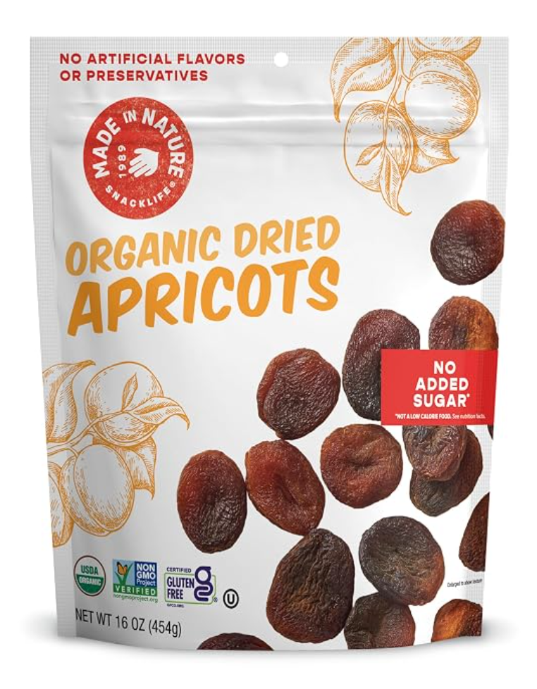 Made in Nature Organic Dried Apricots — kosher dried fruit snack