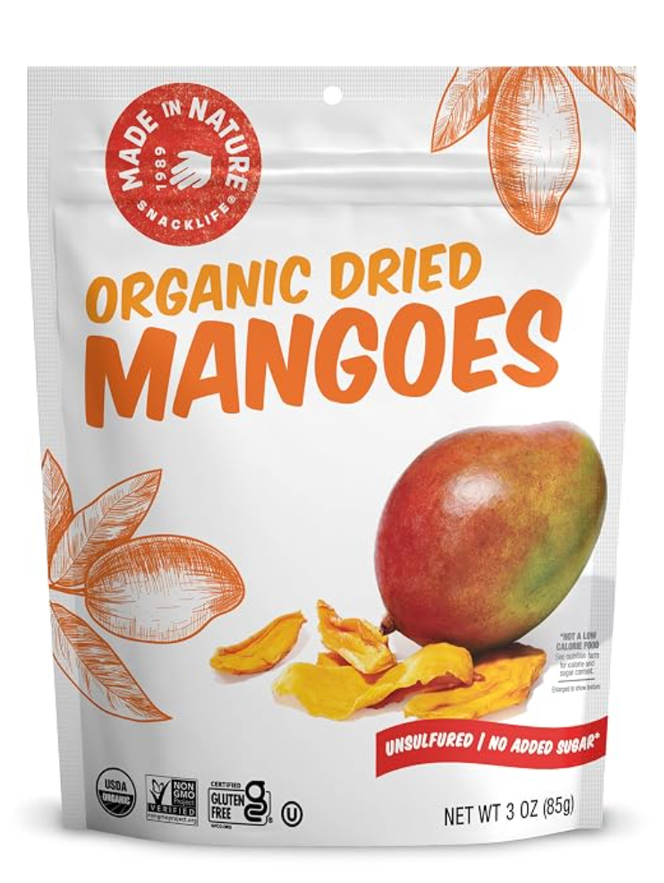 Made in Nature Organic Dried Mangoes — kosher dried fruit snack
