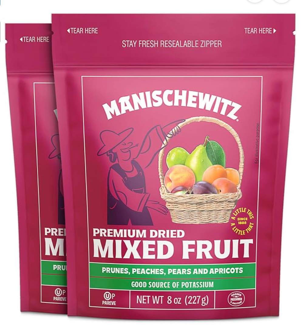 Manischewitz Dried Fruit Mix 8oz — kosher for Passover