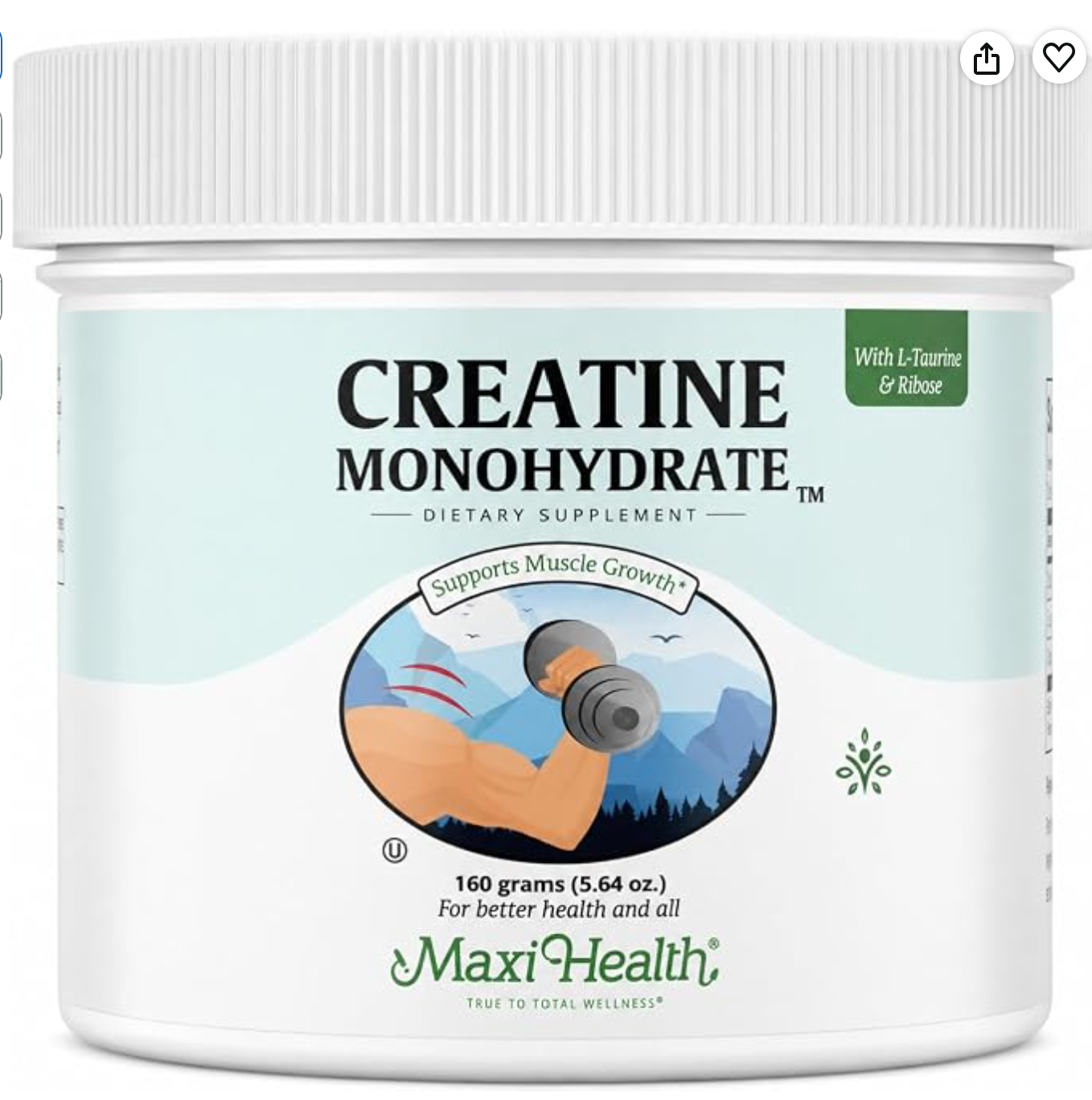 Maxi Health Creatine Monohydrate Powder — kosher creatine on Amazon
