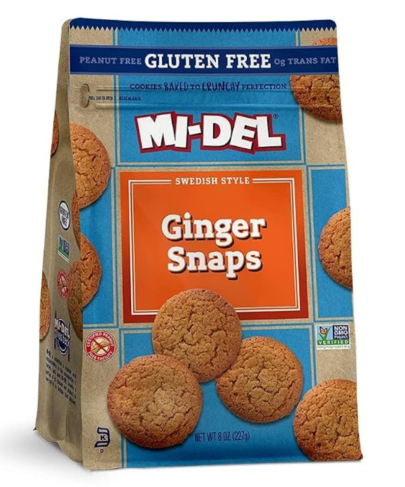 Mi-Del Gluten Free Ginger Snaps — kosher cookies on Amazon