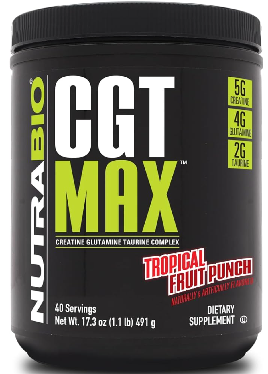 NutraBio CGT-MAX Powder Creatine Tropical Punch — kosher creatine blend on Amazon