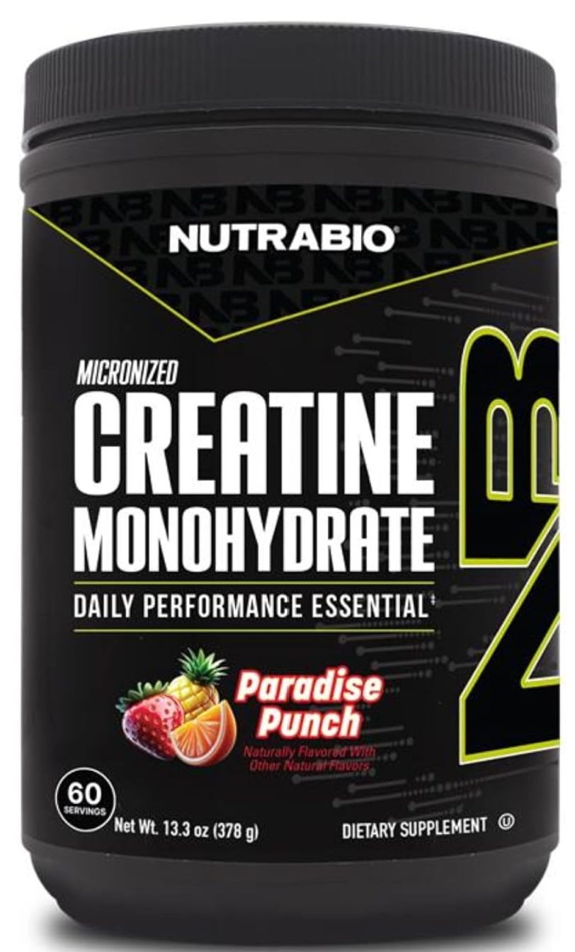 NutraBio Pure Micronized Creatine Paradise Punch — kosher creatine monohydrate on Amazon