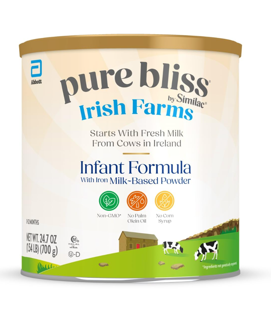 Pure Bliss by Similac Irish Farms Easy to Digest Baby Formula — kosher baby formula on Amazon