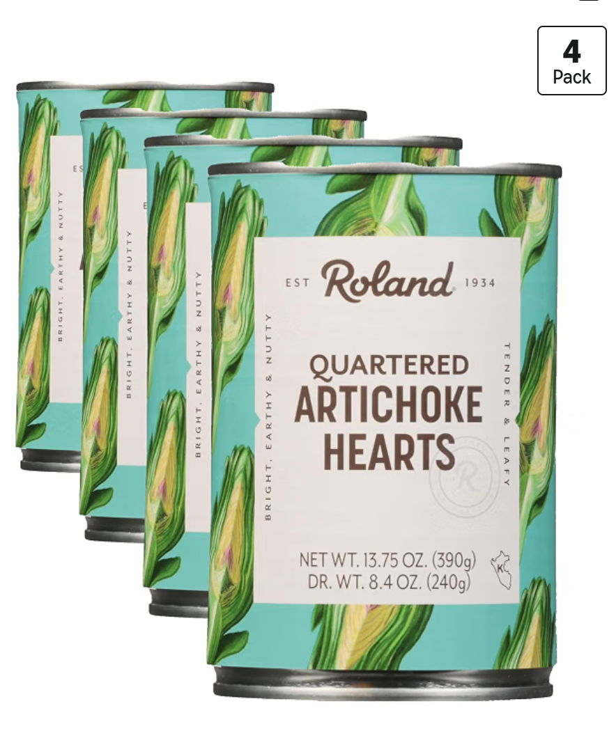 Roland Quartered Artichoke Hearts — kosher canned artichokes