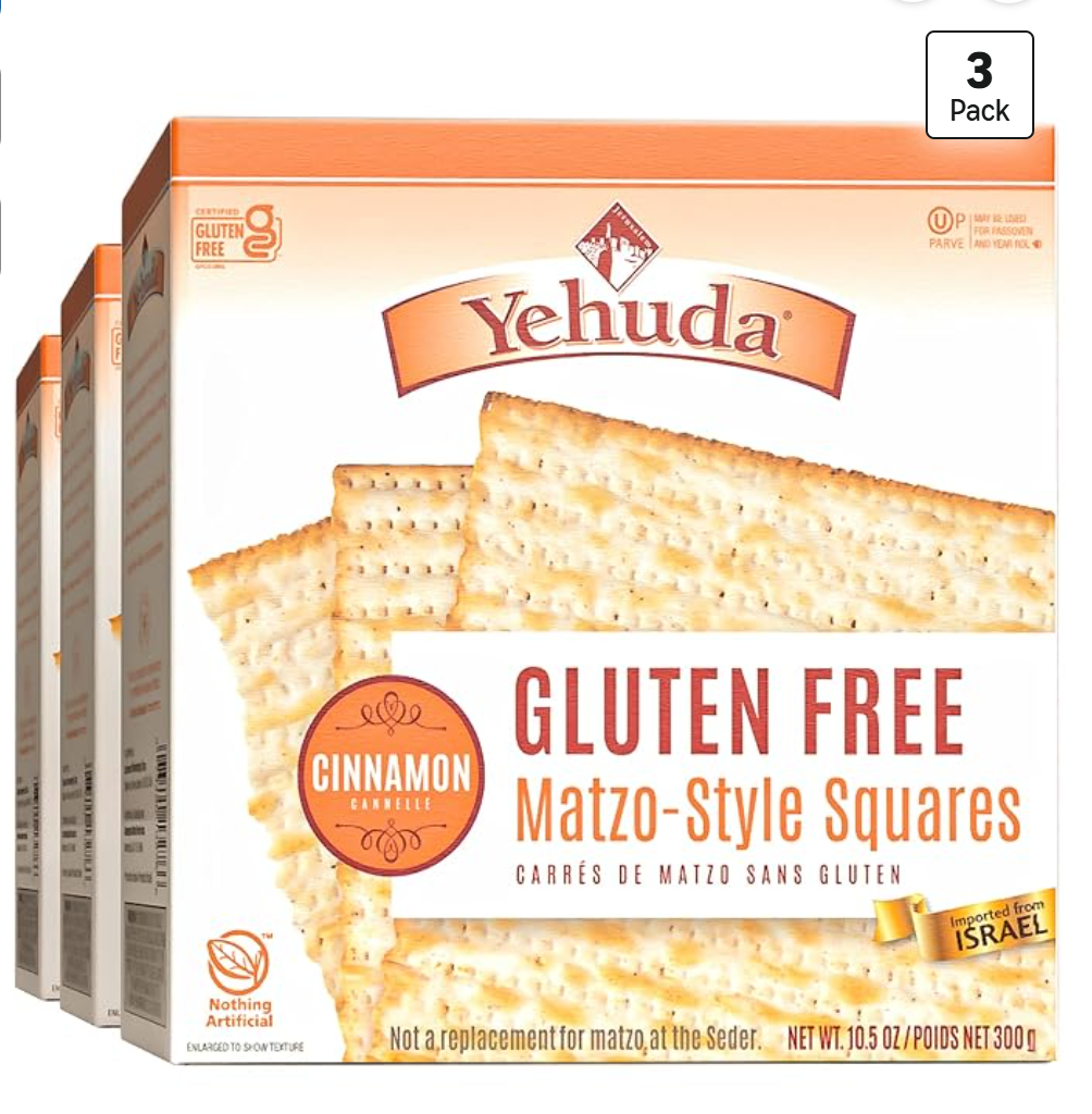 Yehuda Gluten-Free Cinnamon Matzo — kosher for Passover gluten-free matzah