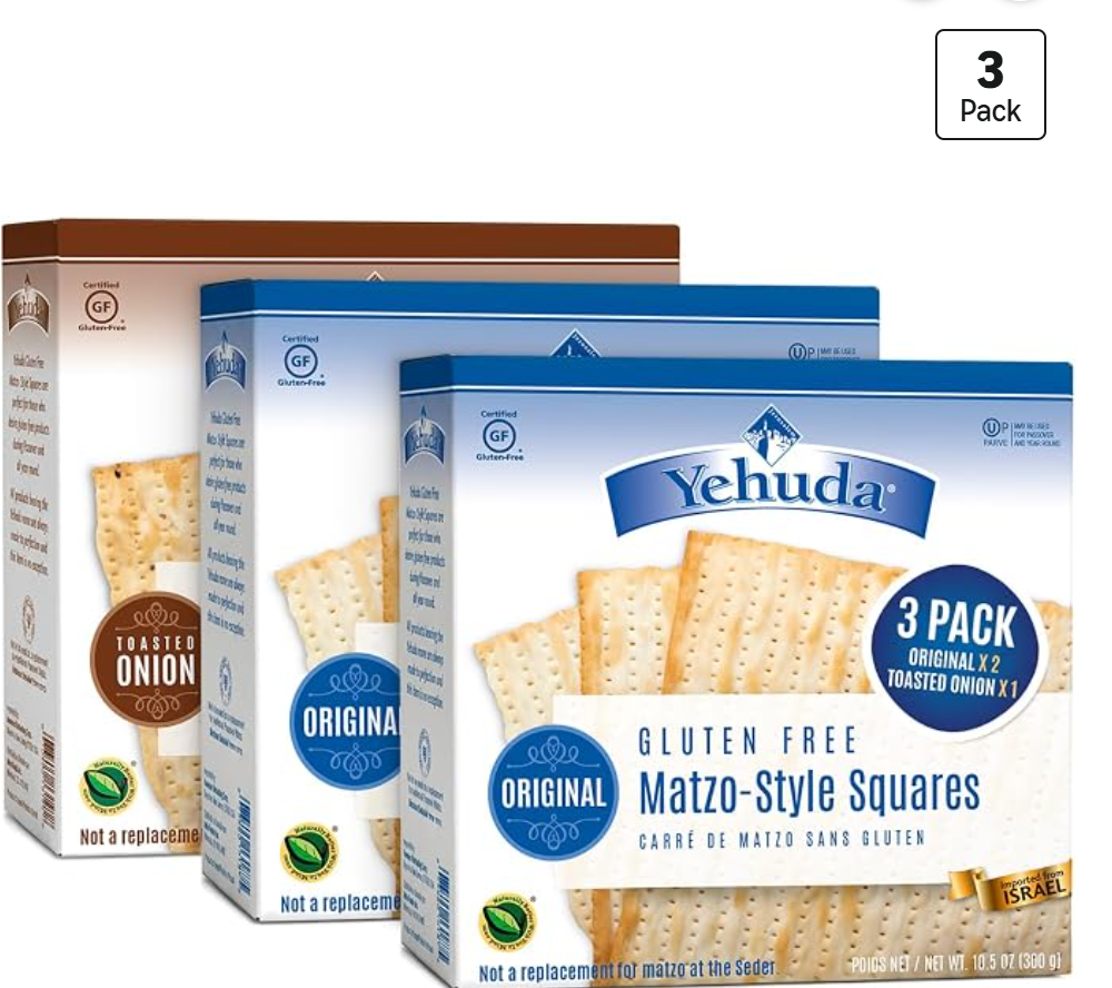 Yehuda Gluten-Free Matzo Variety Pack — kosher for Passover gluten-free matzah