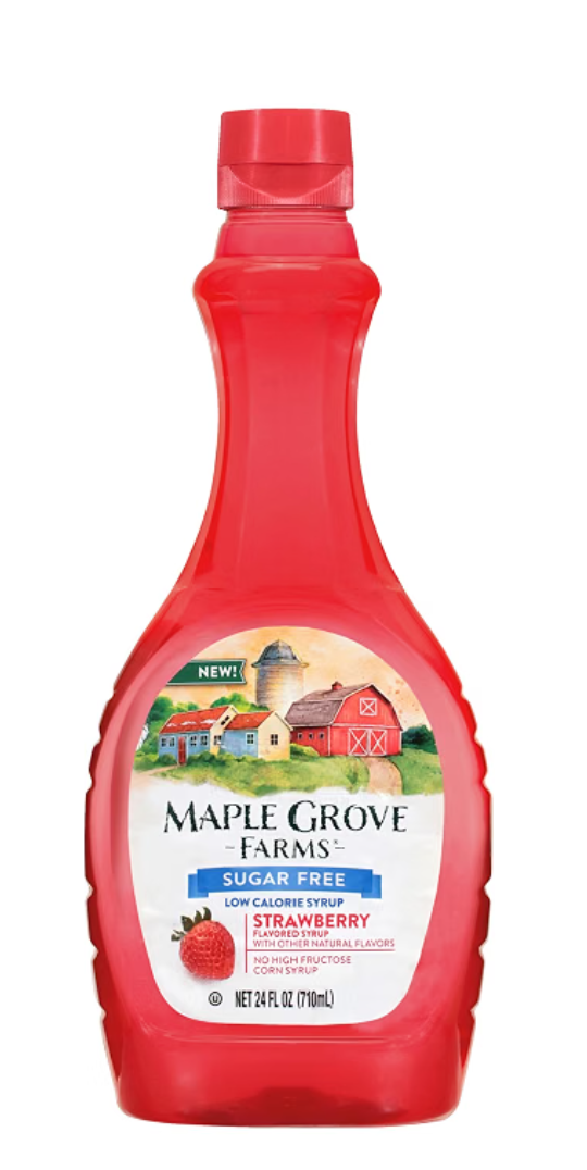 Zero Sugar Strawberry Pancake Syrup — kosher zero sugar syrup for breakfast