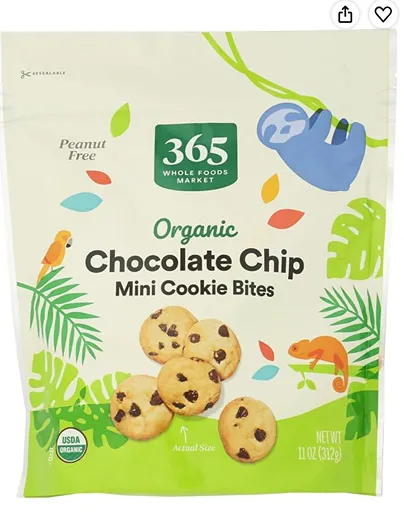 365 by Whole Foods Market Organic Mini Chocolate Chip Cookies — kosher budget chocolate chip cookies