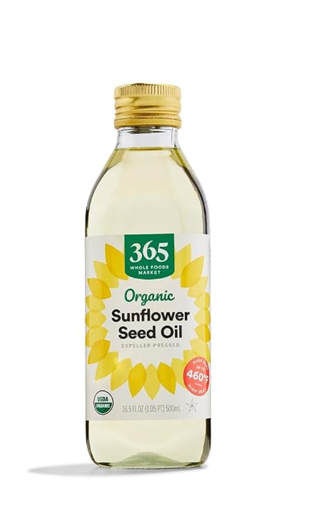 365 by Whole Foods Market Organic Sunflower Seed Oil — kosher frying oil for Hanukkah