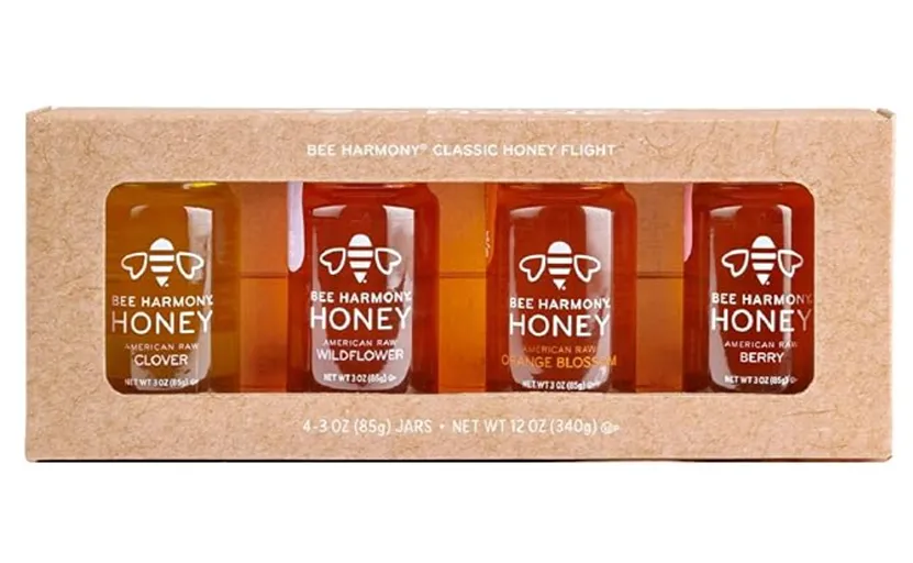 Bee Harmony Classic Honey Flight Gift Set — kosher honey gift set for Passover