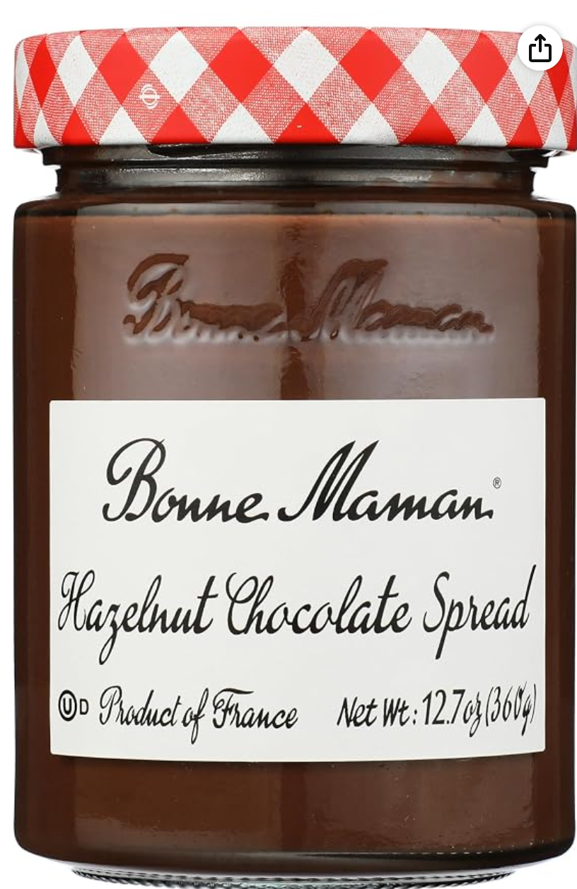 Bonne Maman Chocolate Hazelnut Spread — filling for Hanukkah donuts
