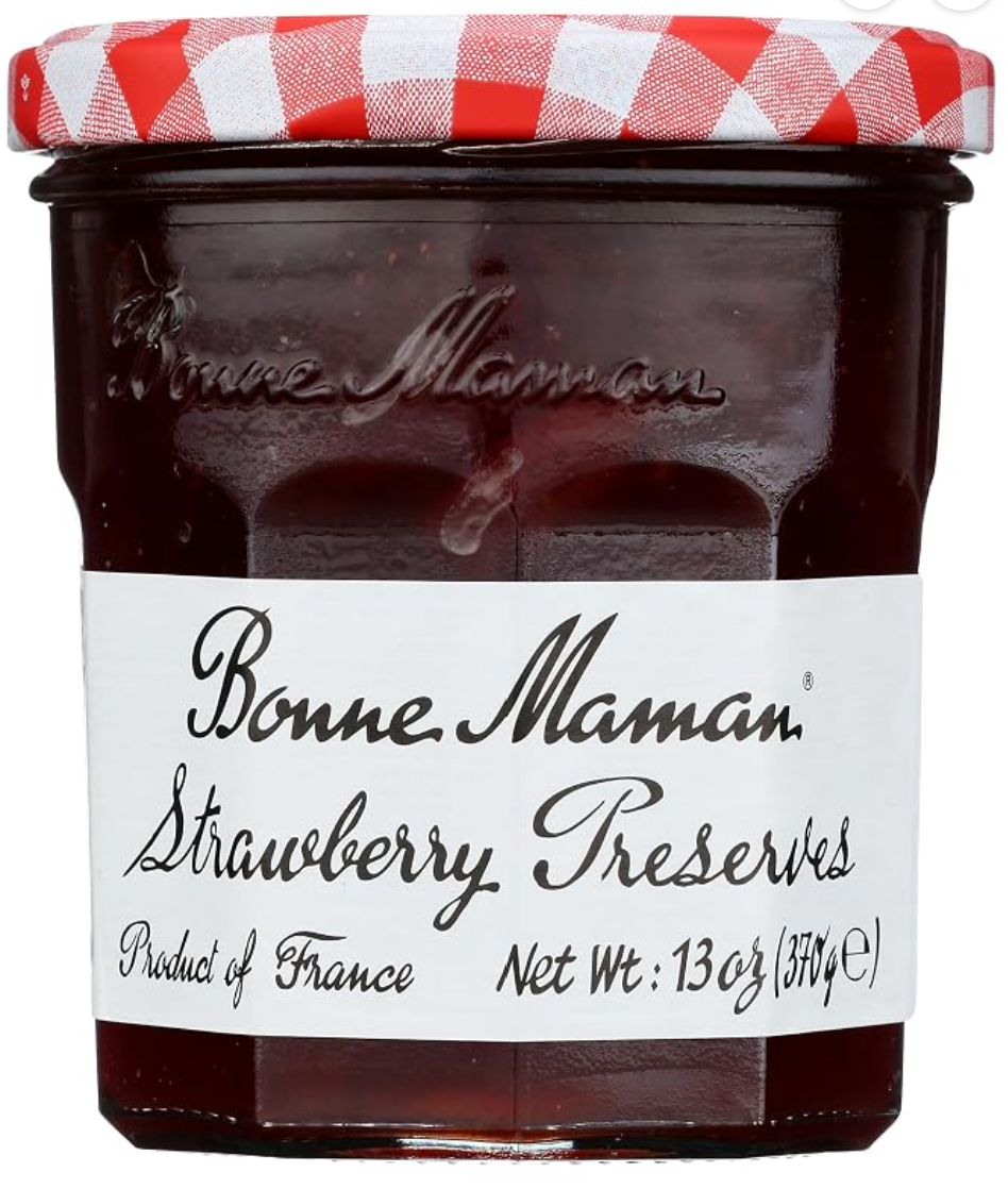 Bonne Maman Strawberry Preserve Jam — jam for filling Hanukkah jelly donuts