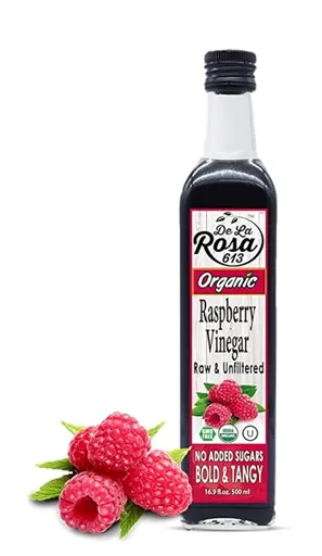 De La Rosa Organic Raspberry Vinegar — kosher fruit vinegar for salad dressings