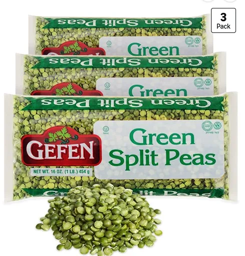 Gefen Green Split Peas — kosher soup ingredient for split pea soup
