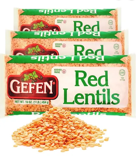 Gefen Red Lentils — kosher soup ingredient for lentil soup