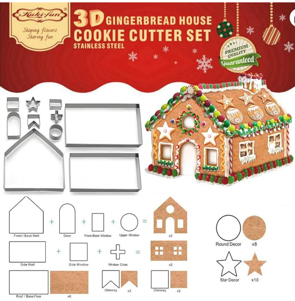 Gingerbread House Cookie Cutter — baking tool for Hanukkah gingerbread cookies
