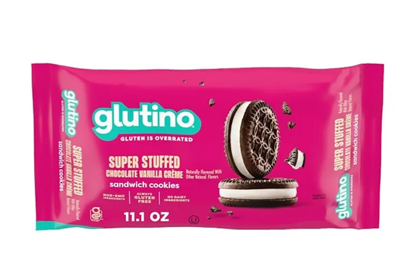 Glutino Gluten Free Chocolate Vanilla Creme Sandwich Cookies — kosher gluten free sandwich cookies